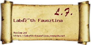 Labáth Fausztina névjegykártya